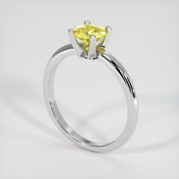 0.60 Ct. Yellow Sapphire Ring, 10K White Gold 2