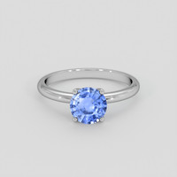 1.23 Ct. Blue Sapphire Ring, 10K White Gold 1