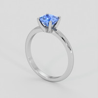 1.23 Ct. Blue Sapphire Ring, 10K White Gold 2