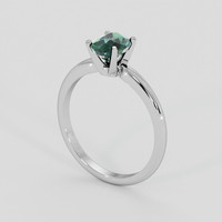 1.17 Ct. Bluish Green Sapphire Ring, 10K White Gold 2