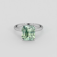 5.04 Ct. Bluish Green Sapphire Ring, 10K White Gold 1