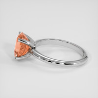 3.04 Ct. Padparadscha Sapphire Ring, 10K White Gold 4