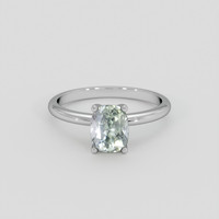 1.78 Ct. Yellowish Green Sapphire Ring, 10K White Gold 1