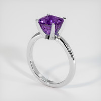 2.94 Ct. Purple Sapphire Ring, 10K White Gold 2