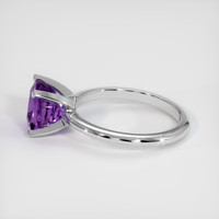 2.94 Ct. Purple Sapphire Ring, 10K White Gold 4