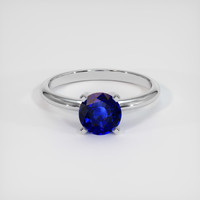 1.17 Ct. Blue Sapphire Ring, 10K White Gold 1