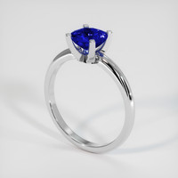 1.17 Ct. Blue Sapphire Ring, 10K White Gold 2