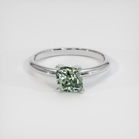 1.22 Ct. Green Sapphire Ring, 10K White Gold 1
