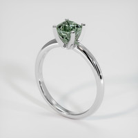 1.22 Ct. Green Sapphire Ring, 10K White Gold 2