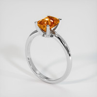 3.05 Ct. Orange Sapphire Ring, 10K White Gold 2