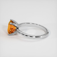 3.05 Ct. Orange Sapphire Ring, 10K White Gold 4