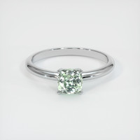 1.01 Ct. Bluish Green Sapphire Ring, 10K White Gold 1