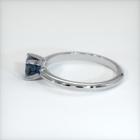 0.68 Ct. Greyish Blue Sapphire Ring, 10K White Gold 4