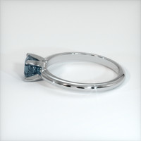 0.86 Ct. Bluish Grey Sapphire Ring, 10K White Gold 4