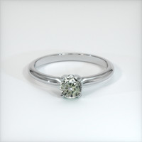 0.63 Ct. Green Sapphire Ring, 10K White Gold 1