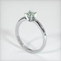 0.63 Ct. Green Sapphire Ring, 10K White Gold 2
