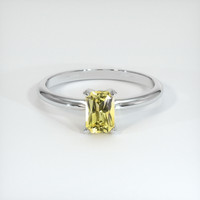 0.85 Ct. Yellow Sapphire Ring, 10K White Gold 1