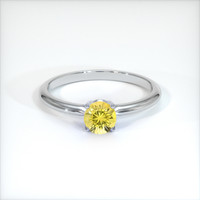 0.75 Ct. Yellow Sapphire Ring, 10K White Gold 1