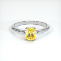 0.84 Ct. Yellow Sapphire Ring, 10K White Gold 1