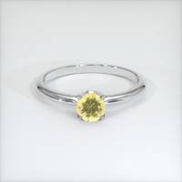 0.81 Ct. Yellow Sapphire Ring, 10K White Gold 1