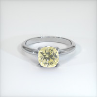 1.15 Ct. Yellow Sapphire Ring, 10K White Gold 1