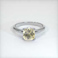 1.28 Ct. Yellow Sapphire Ring, 10K White Gold 1
