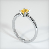 0.92 Ct. Yellow Sapphire Ring, 10K White Gold 2
