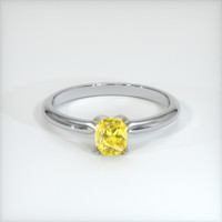 0.87 Ct. Yellow Sapphire Ring, 10K White Gold 1
