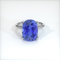 6.52 Ct. Sapphire Ring, 14K White Gold 1