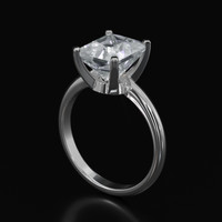 3.18 Ct. Gemstone Ring, 14K White Gold 2