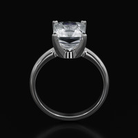 3.18 Ct. Gemstone Ring, 14K White Gold 3