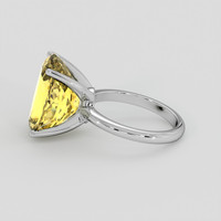 9.16 Ct. Yellow Citrine Ring, 14K White Gold 4