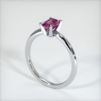 1.26 Ct. Pink Sapphire Ring, 14K White Gold 2