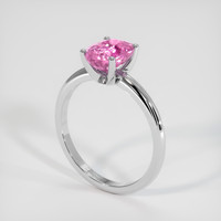 2.01 Ct. Pink Sapphire Ring, 14K White Gold 2