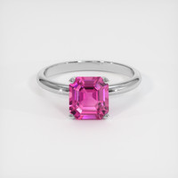 1.77 Ct. Sapphire Ring, 14K White Gold 1
