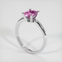 1.20 Ct. Pink Sapphire Ring, 14K White Gold 2