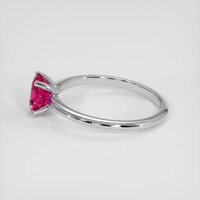 0.85 Ct. Pink Sapphire Ring, 14K White Gold 4