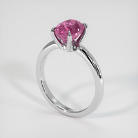 1.92 Ct. Pink Sapphire Ring, 14K White Gold 2