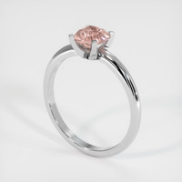 1.08 Ct. Padparadscha Sapphire Ring, 14K White Gold 2