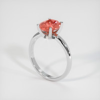 2.50 Ct. Padparadscha Sapphire Ring, 14K White Gold 2