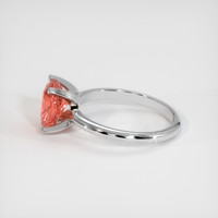 2.50 Ct. Padparadscha Sapphire Ring, 14K White Gold 4