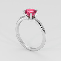 1.07 Ct. Padparadscha Sapphire Ring, 14K White Gold 2