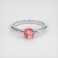 1.03 Ct. Padparadscha Sapphire Ring, 14K White Gold 1