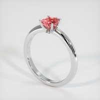 1.03 Ct. Padparadscha Sapphire Ring, 14K White Gold 2