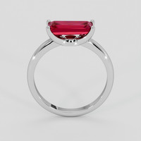 1.57 Ct. Purplish Red Ruby Ring, 14K White Gold 3