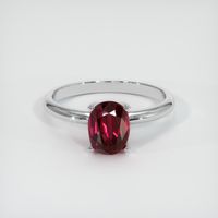 2.02 Ct. Ruby Ring, 14K White Gold 1