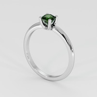 0.63 Ct. Green Sapphire Ring, 14K White Gold 2