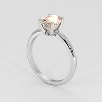 1.84 Ct. Peach Sapphire Ring, 14K White Gold 2