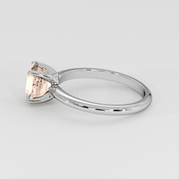 1.84 Ct. Peach Sapphire Ring, 14K White Gold 4