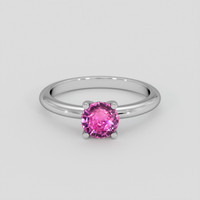 1.00 Ct. Pink Sapphire Ring, 14K White Gold 1